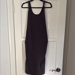 Old Navy Maternity Ruched Size Dark Heather Grey Tank Top Dress